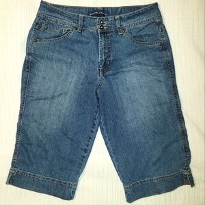 BandolinoBlu Denim Capri/Skimmers  Sz 12
